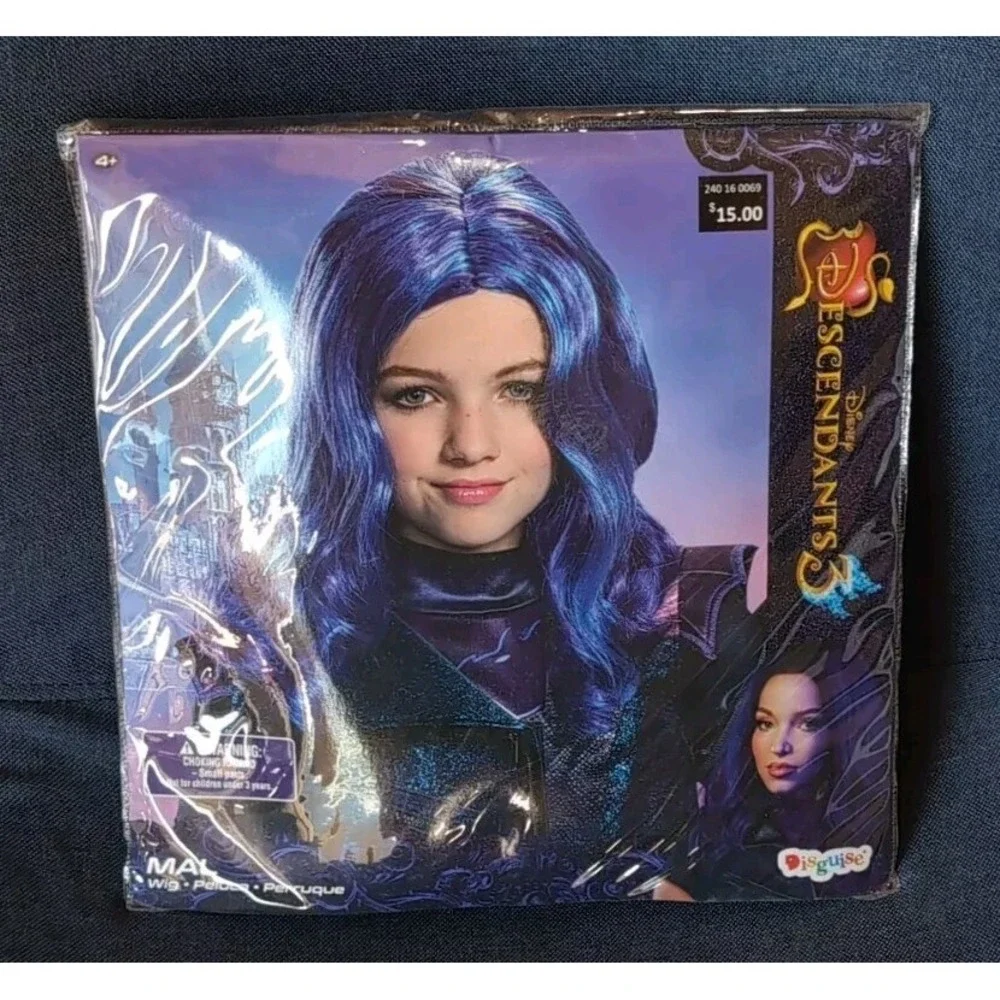 Disney Descendants 3 Mal Wig Child's Costume Pretend Play